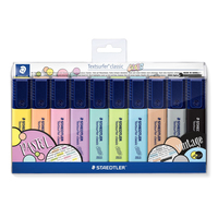 STAEDTLER Textsurfer classic 364 C - Textmarker - für Faxpapier, Kohlepapier - gemischte Farben - wasserbasierte Tinte - 1-5 mm (Packung mit 10)Wallet containing 10 Textsurfer classic in assorted colo