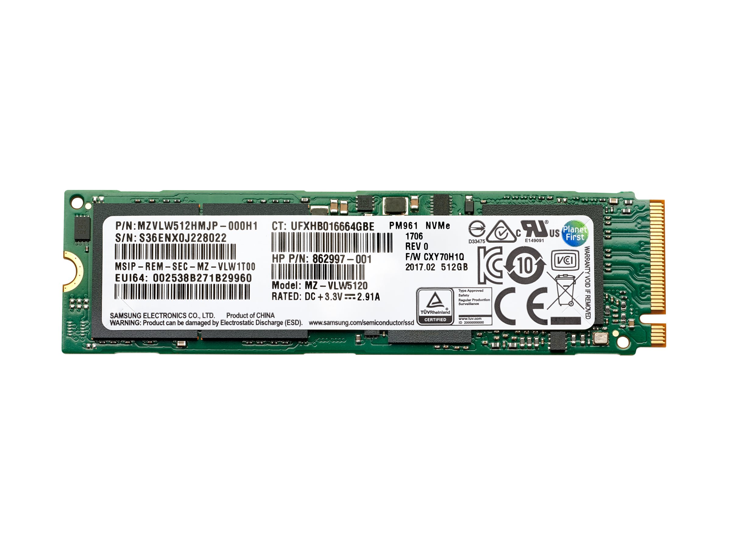 HP  SSD - 1 TB - intern - M.2 2280 - PCIe 4.0 x4 (NVMe)für HP Z1 G8 - Z1 G9; Elite 600 G9 - 800 G9; EliteOne 800 G8; Pro 260 G9 - 400 G9; ProDesk 405 G8