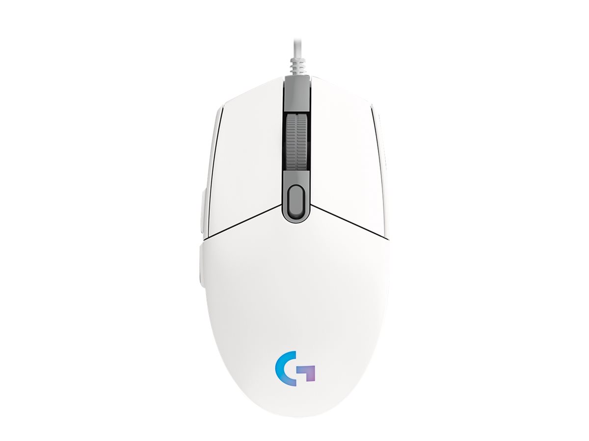 Logitech Gaming Mouse G102 LIGHTSYNC - MausFür Rechtshänder - optisch - 6 Tasten - kabelgebunden - USB - weiß