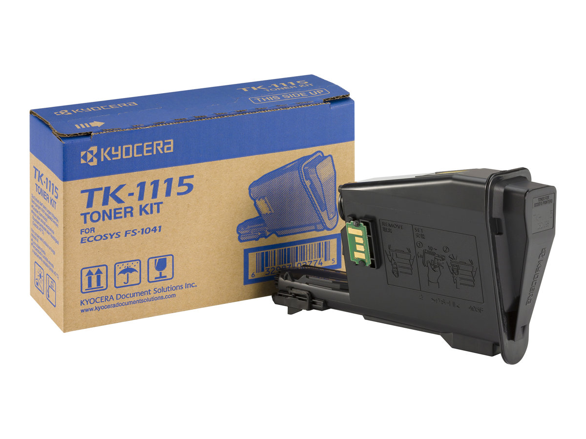 Kyocera TK 1115 - Schwarz - original - Box -Tonerpatrone - für Kyocera FS-1220MFP - FS-1220MFP/KL3 - FS-1320MFP - FS-1320MFP/KL3; FS-1041 - 1041/KL3