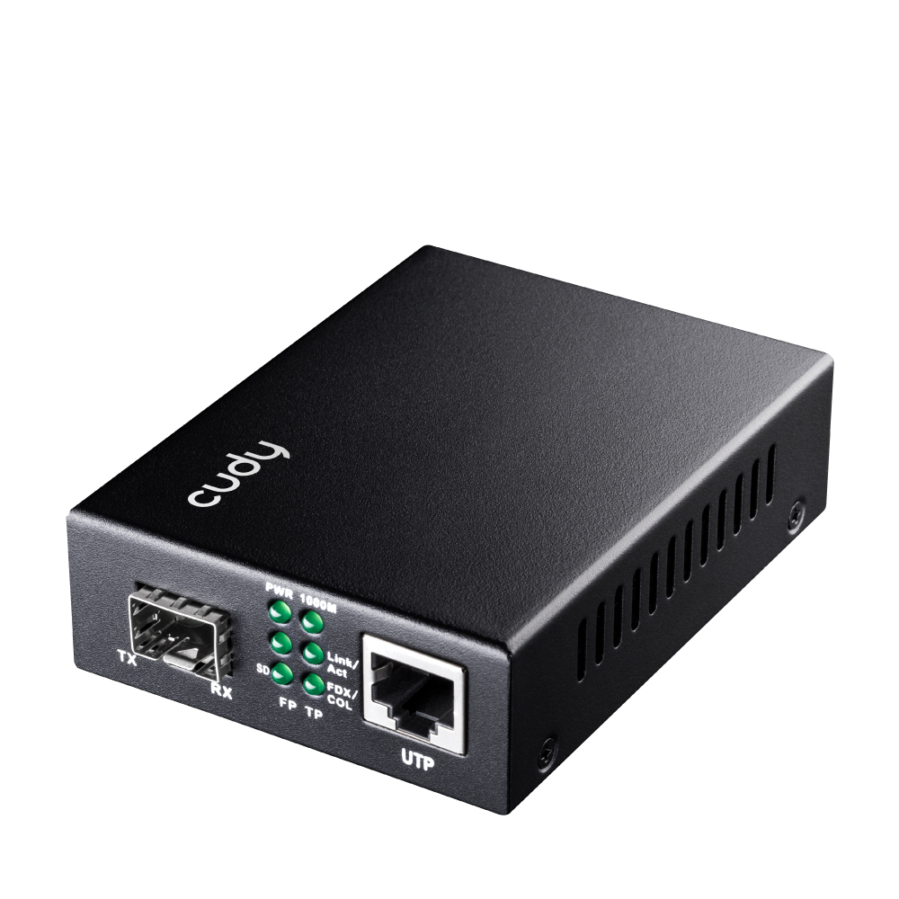 CUDY MC220, 1000 Mbit/s, 1000Base-TX, 1000Base-FX, IEEE 802.3, IEEE 802.3u, IEEE 802.3x, IEEE 802.3z, Gigabit Ethernet, 10,100,1000 Mbit/s, 100BASE-TX, 100BASE-FX, 1000BASE-TX10/100/1000Mbps Ethernet