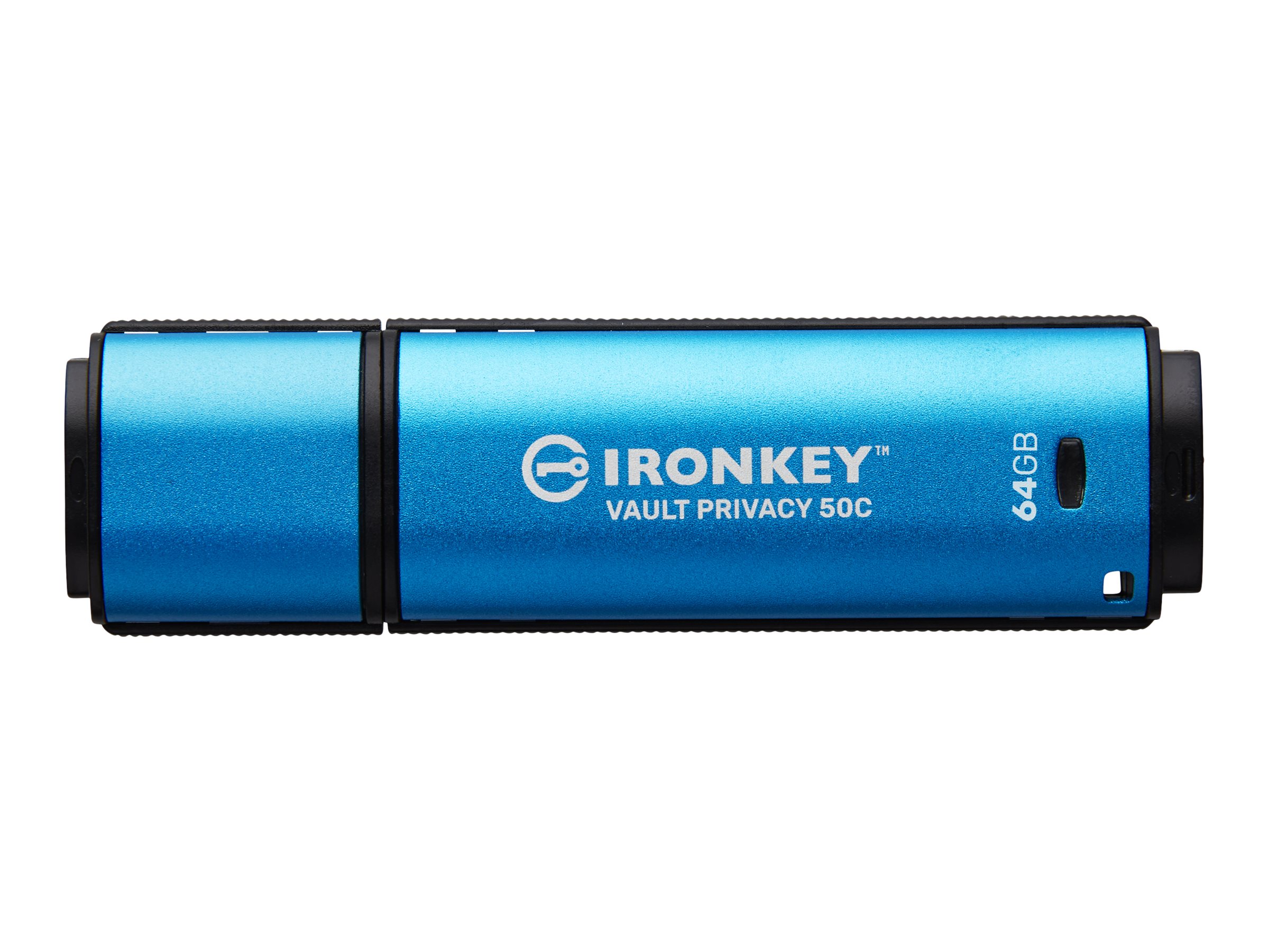 Kingston IronKey Vault Privacy 50C - USB-Flash-Laufwerkverschlüsselt - 64 GB - USB-C 3.2 Gen 1 - TAA-konform