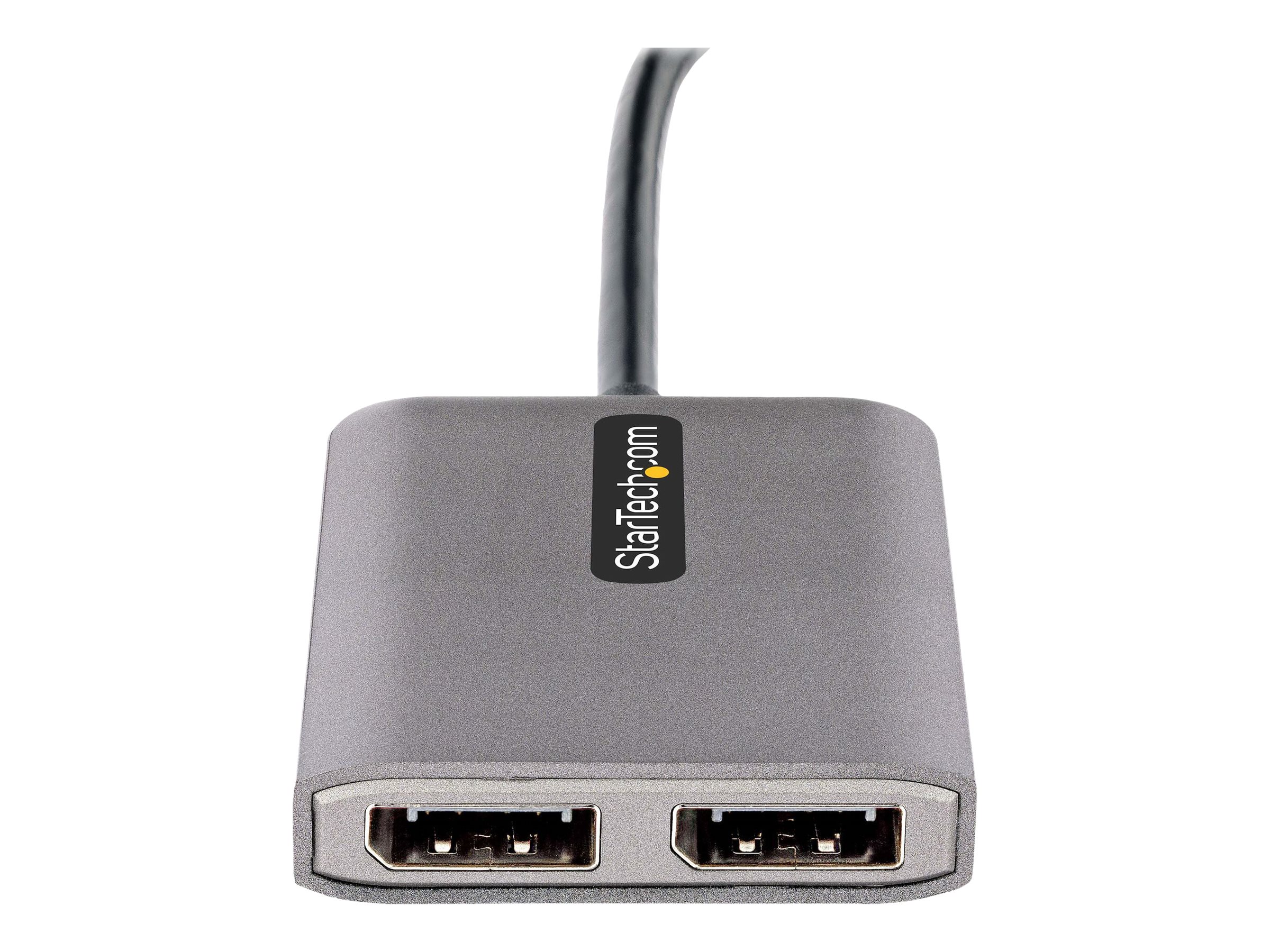 StarTech.com 2-Port USB-C auf DisplayPort AdapterMST Hub 5K 60Hz - Video-/Audio-Splitter - 2 x DisplayPort - Desktop