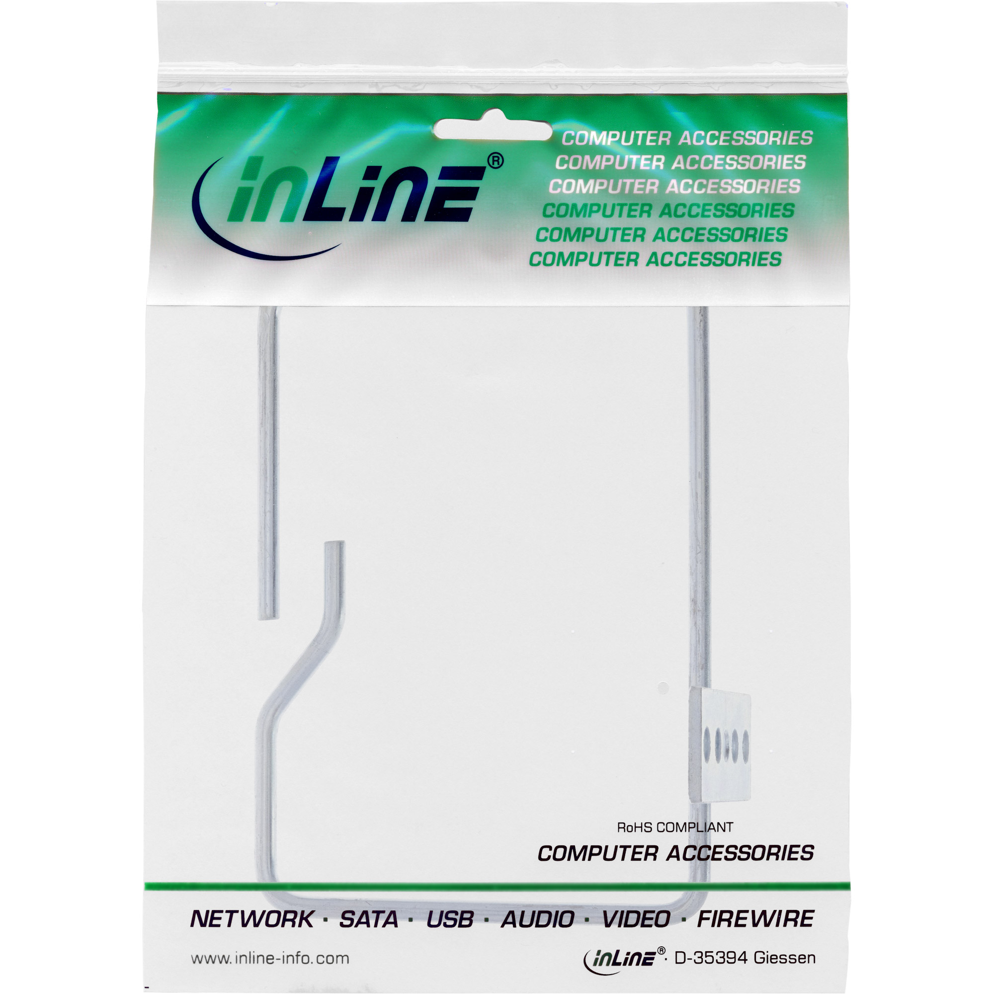 InLine Kabelbügel - Metall - verzinkt - Öffnung lange Seite - 140x100mm0,1 m