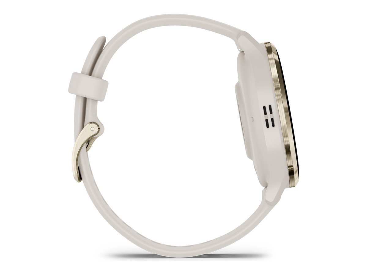 Garmin Venu 3S - 41 mm - Ivory - intelligente Uhr mit Band - Silikon - Handgelenkgröße: 110-175 mm - Anzeige 3.04 cm (1.2")8 GB - Bluetooth - ANT+ - Wi-Fi - 40 g