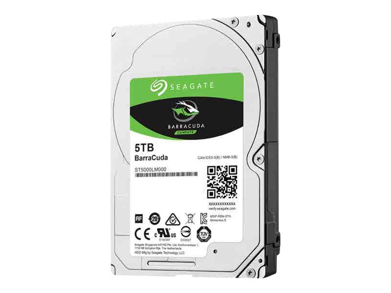 Seagate Guardian BarraCuda ST5000LM000 - Festplatte - 5 TB - intern - 2.5" (6.4 cm)SATA 6Gb/s - 5400 rpm - Puffer: 128 MB