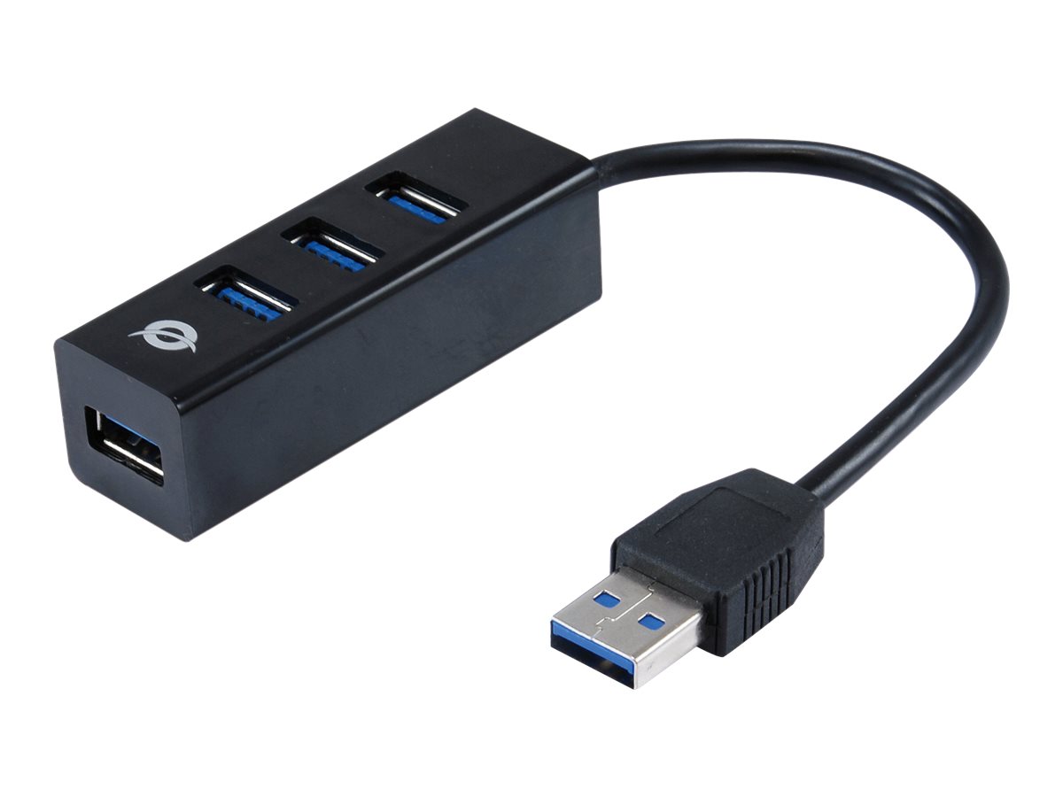 Conceptronic HUBBIES TAIL - Hub - 4 x SuperSpeedUSB 3.0 - Desktop