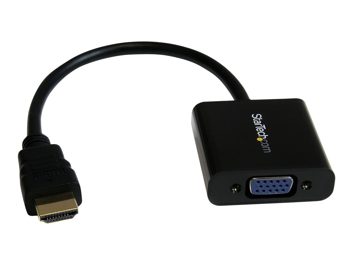 StarTech.com Startech - Videoadapter - HDMI männlich zu HD-15 (VGA)weiblich - 24.5 cm - Schwarz - 1080p-Unterstützung - aktiv - für P/N: DK30C2DPEPUE - DK30C2DPPDUE - DK31C3HDPD - DK31C3HDPDUE - SV211