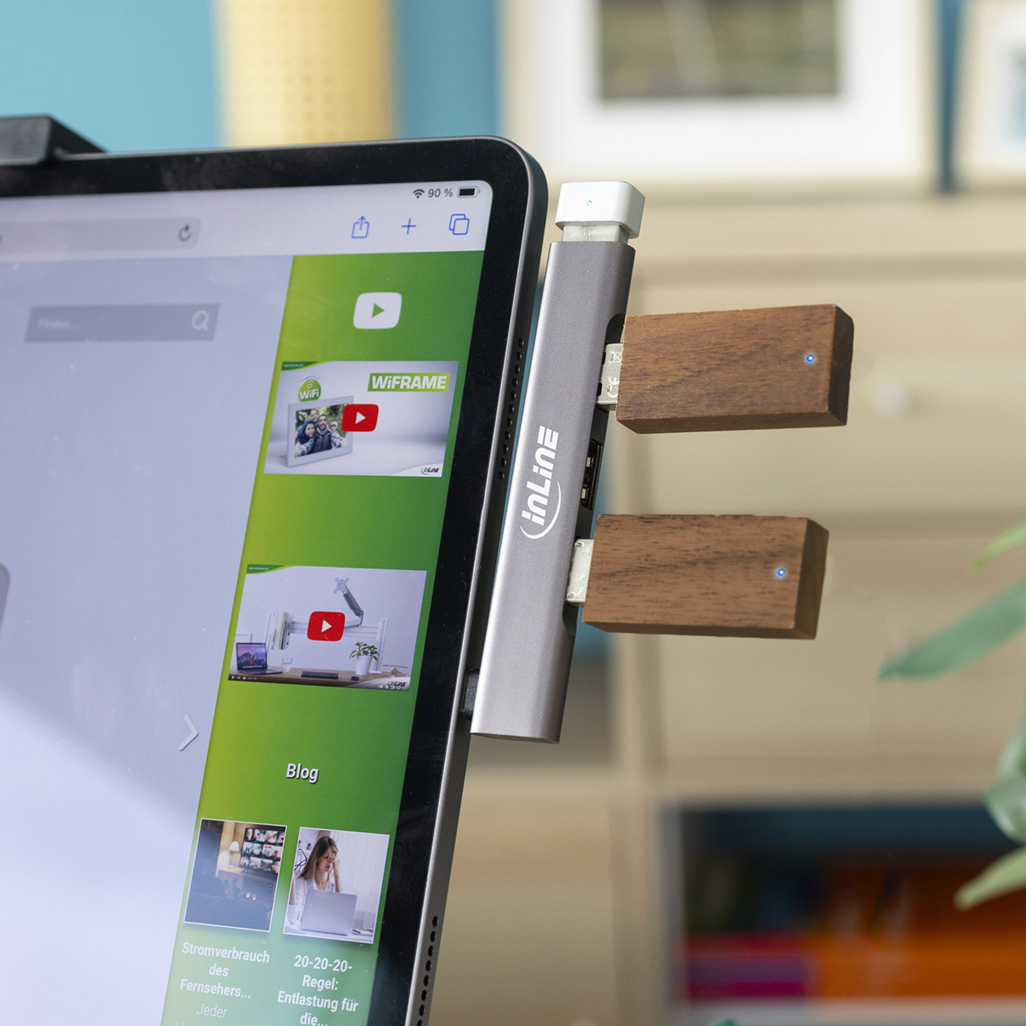 InLine Slim USB-C Hub - 4-Port - USB 3.0 + 3x USB 2.0 - schmale Bauform2