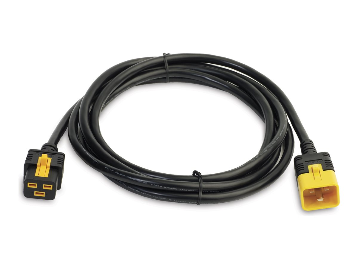 APC Stromkabel - IEC 60320 C19 zu IEC 60320C20 - 3.1 m - eingerastet - Schwarz - für P/N: SMT2200I-AR - SMT2200R2I-AR - SMT3000I-AR - SMT3000R2I-AR - SRT1500XLI - SRT2200XLI-KR