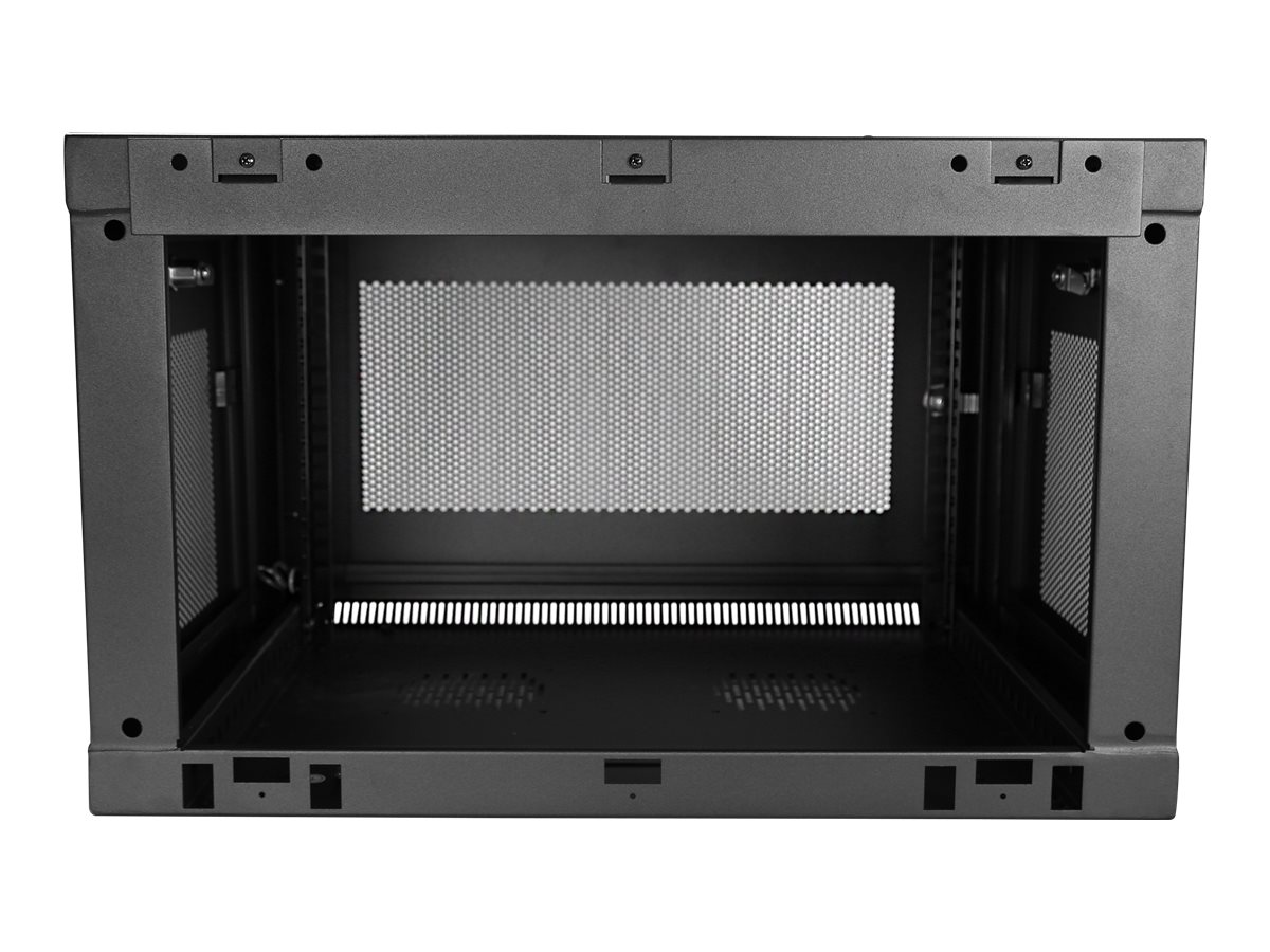StarTech.com Startech 6HE 19 Zoll Wand Netzwerkschrank - 2 Pfosten, 37,5cm tiefes, abschließbares Serverschrank - belüftetes IT/AV Rack mit Fachboden und Klettband, vormontiert (RK616WALM)Schrank für