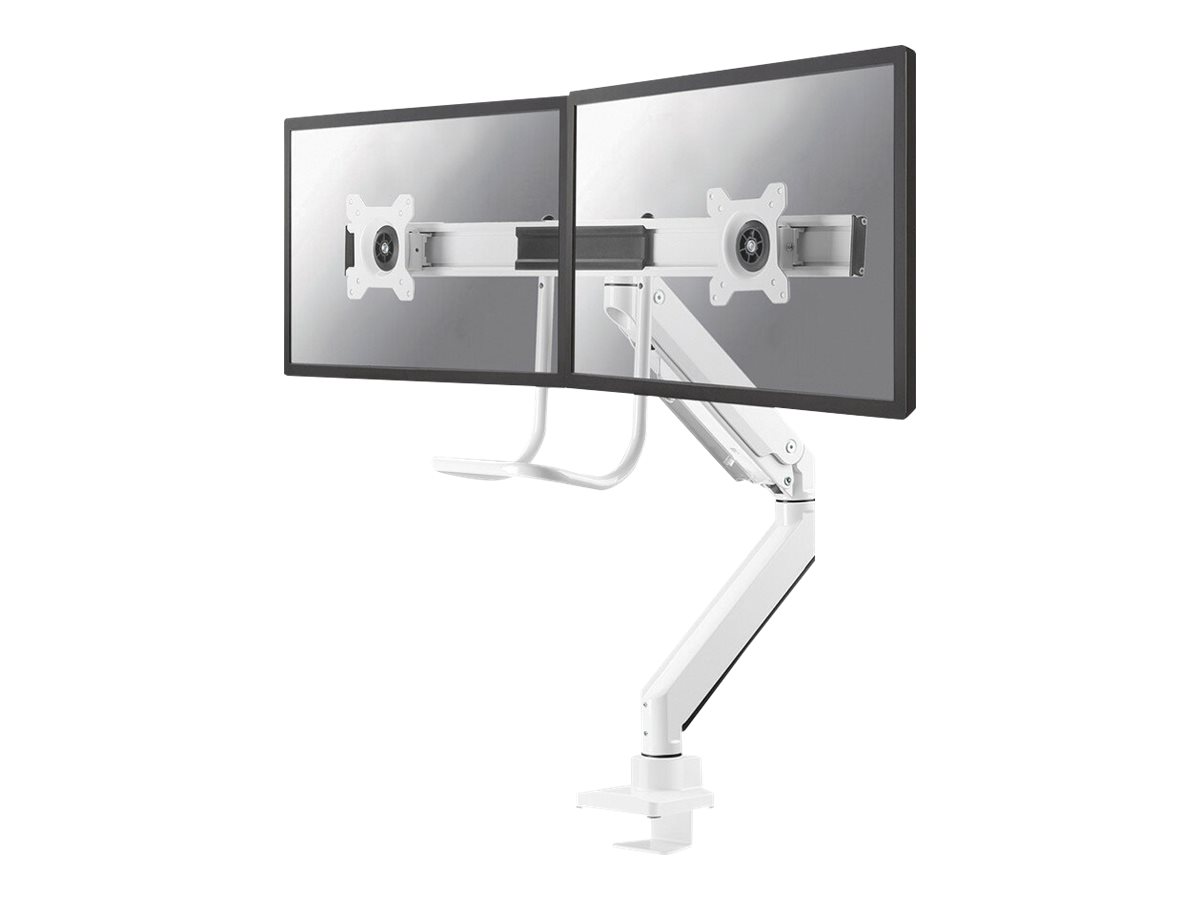 Neomounts NM-D775DX - Befestigungskit - Voll beweglich - für 2 LCD-Displays - Aluminium - weiß - Bildschirmgröße: 25.4-81.3 cm (10"-32")Klemmmontage - Tülle - Tischmontage