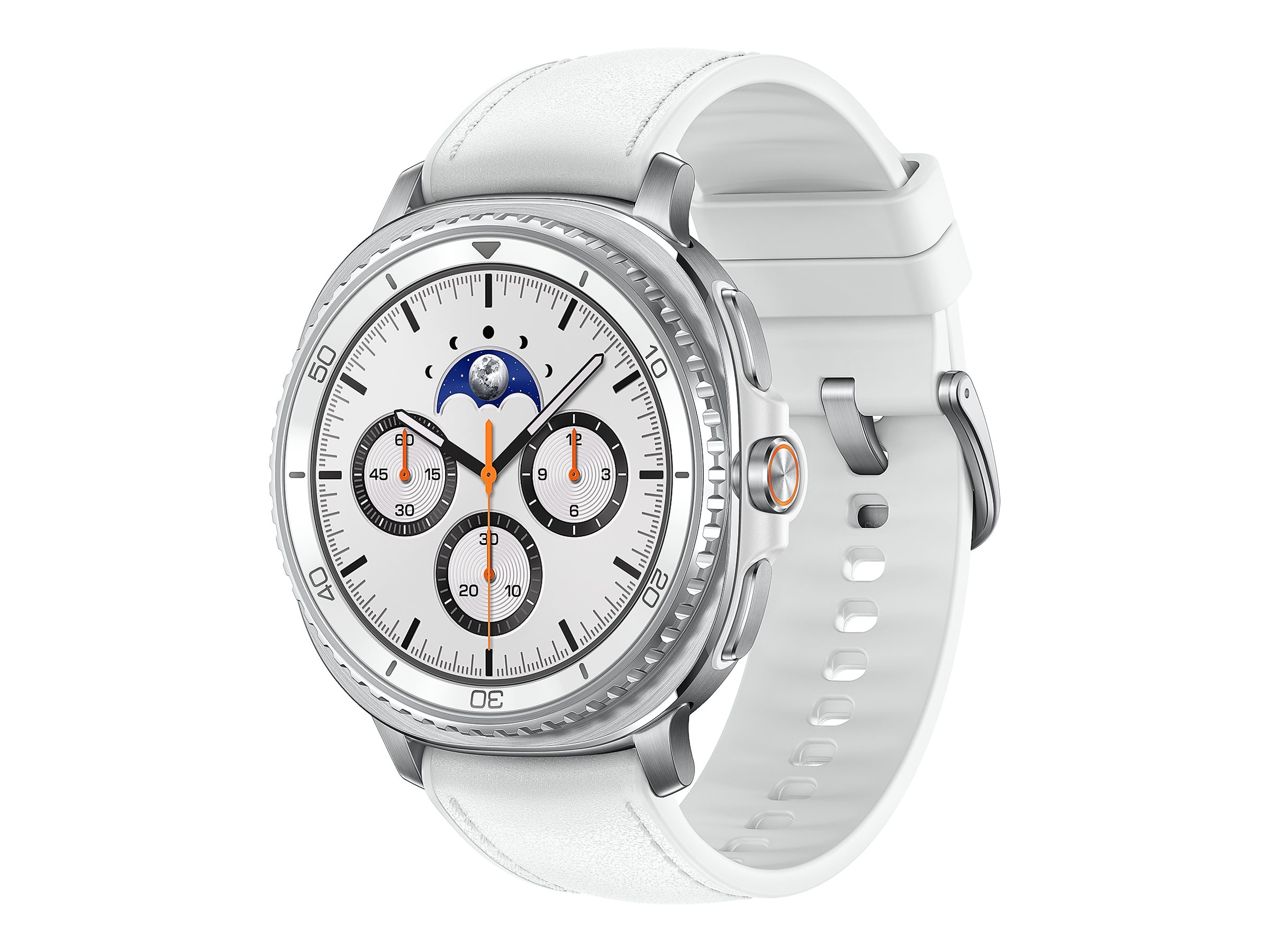 Samsung Galaxy Watch8 Classic - 46 mm - intelligente Uhr mit Hybridband - Hybrid-Eco-Leder - Bandgröße: S/M/L - Anzeige 3.4 cm (1.34")