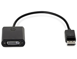 HP  DisplayPort-Adapter - DisplayPort (M) zu DVI-D (W)Schwarz - für ProBook 64X G4 - 650 G4 - 650 G5; ZBook 14 G2 - 14u G4 - 15 G2 - 15u G2 - 15u G3 - 15u G4 - 17 G3