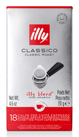 Illycafé Illy 7998, Kaffeepad, Espresso, Medium geröstet, 18 Tassen, Mehrfarbig, Illy