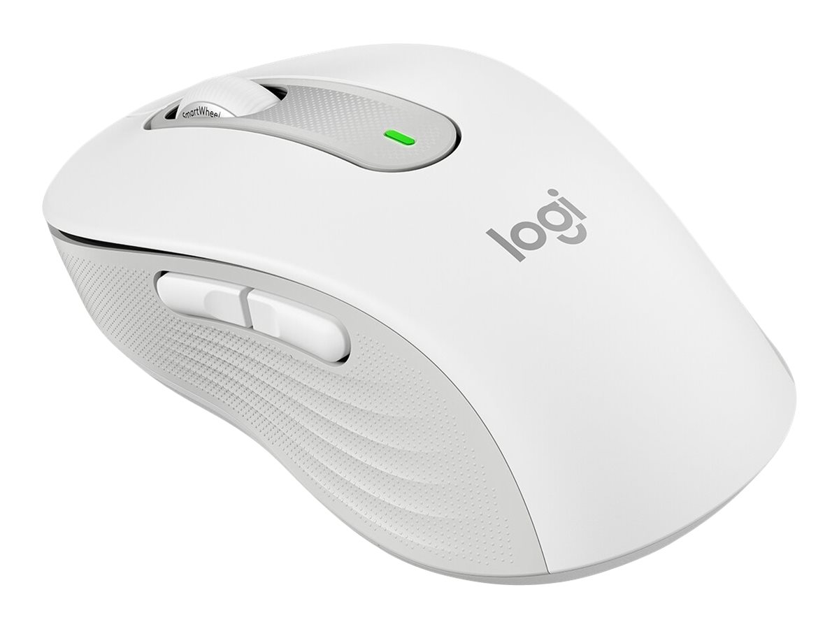 Logitech Signature M650 Large - Maus - großeGröße - optisch - 5 Tasten - kabellos - 2.4 GHz - Bluetooth - Logitech Logi Bolt USB-Empfänger - Off-White