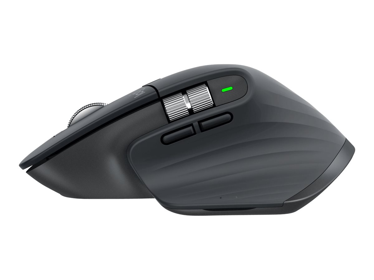 Logitech Master Series MX Master 3S for BusinessMaus - ergonomisch - Für Rechtshänder - optisch - 7 Tasten - kabellos - Bluetooth - Logitech Logi Bolt USB-Empfänger - Graphite