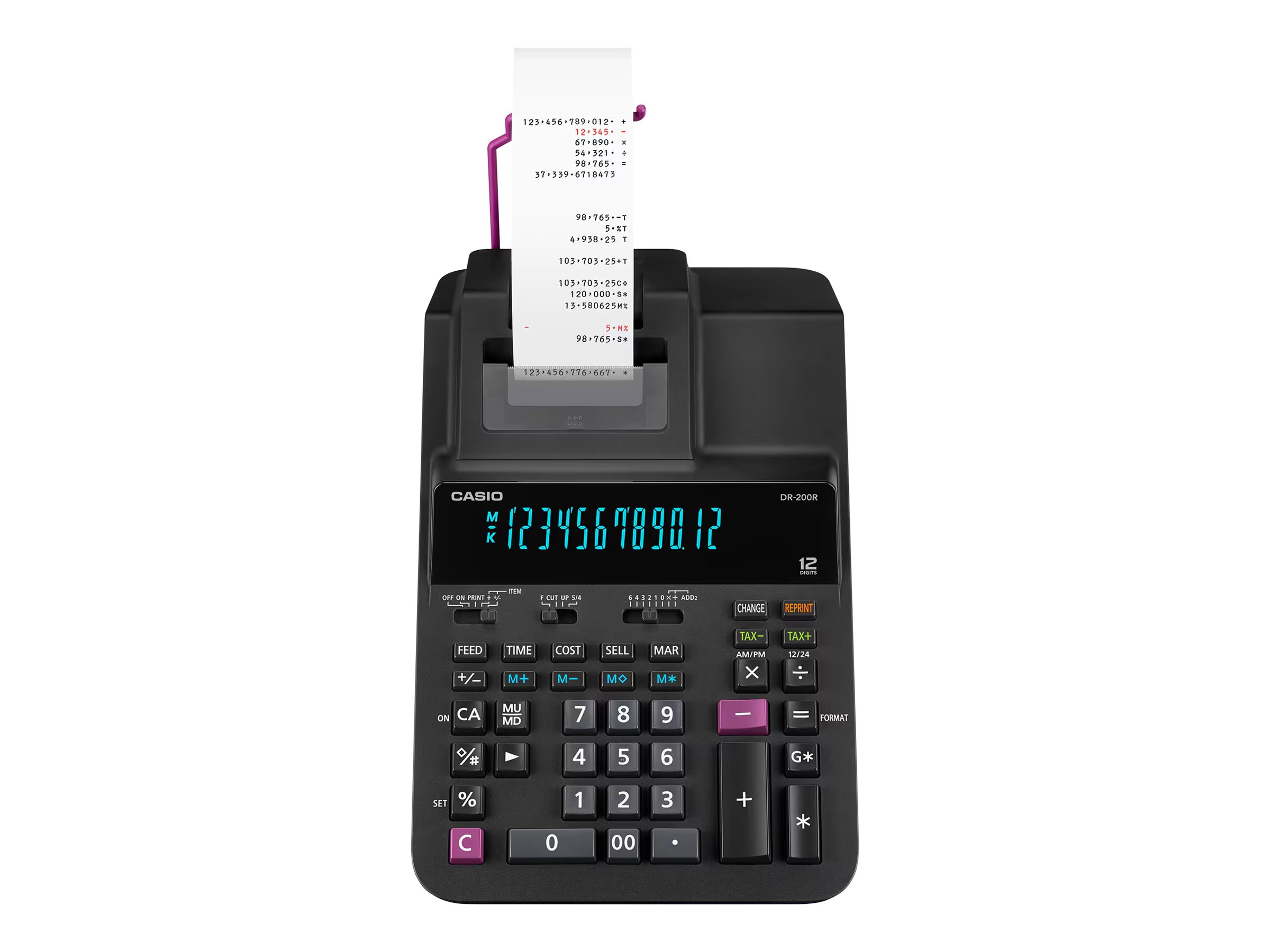 Casio DR-200R - Druckrechner - LCD - 10 Stellen