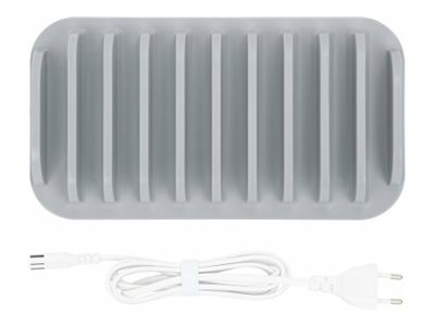 Manhattan Charging Station, 10x Ports: 3x USB-C (up to 18W PD)and 7x USB-A (up to 12W) - 120W Total Output - White/Grey -  - Box - Ladestation - Spannungsversorgung - 120 Watt - Ausgangsanschlüsse: 10