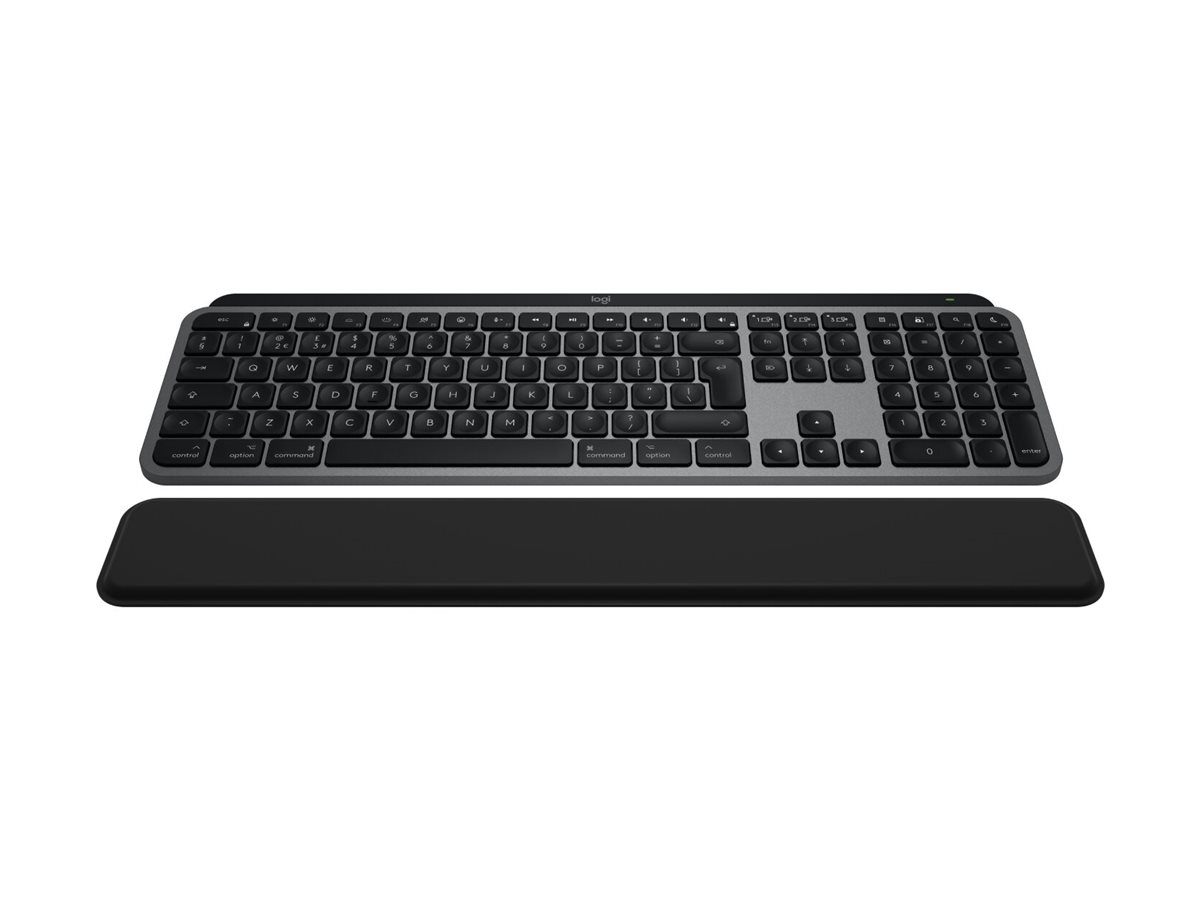 Logitech Master Series MX Keys S Combo for MacTastatur-und-Maus-Set - full size - hinterleuchtet - kabellos - Bluetooth LE - QWERTZ - Deutsch - Space-grau
