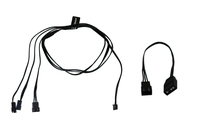 Alphacool 18602, 0,6 m, 3-polig, Gerade, Gerade, Schwarz, 18 g