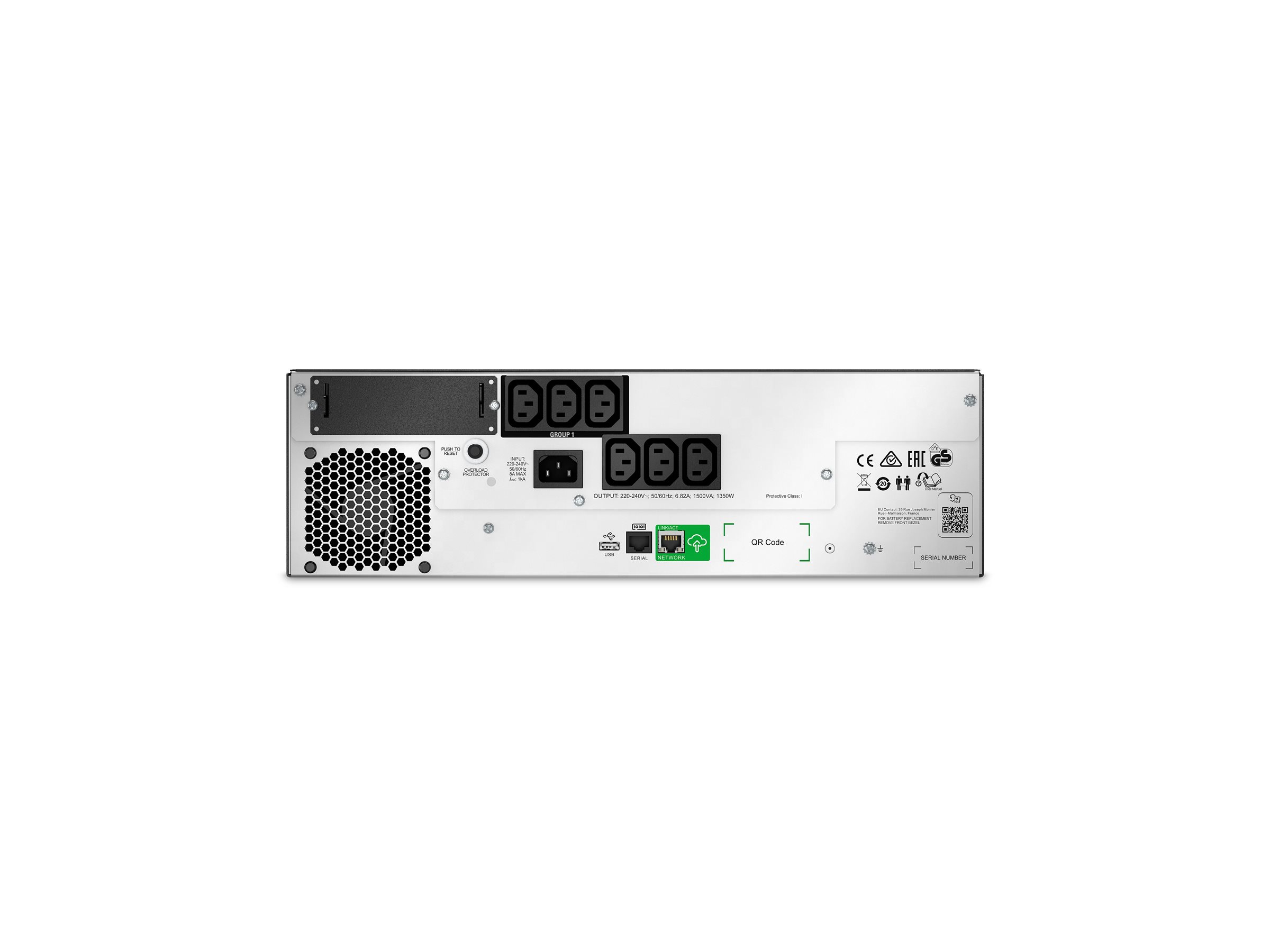 APC Smart-UPS Li-Ion 1500VA Short Depth with SmartConnect - USV (in Rack montierbar/extern)Wechselstrom 230 V - 1.35 kW - 1500 VA - 1-phasig - RS-232 - USB - Ausgangsanschlüsse: 6 - 3U