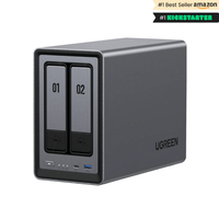 Ugreen NASync DXP2800 NAS System 2-Bay, NAS, Kompakt, Intel® N, N100, 8 GB, DDR5Intel N100 Quad-Core CPU - 8GB DDR5 RAM - 2.5GbE - 4K HDMI