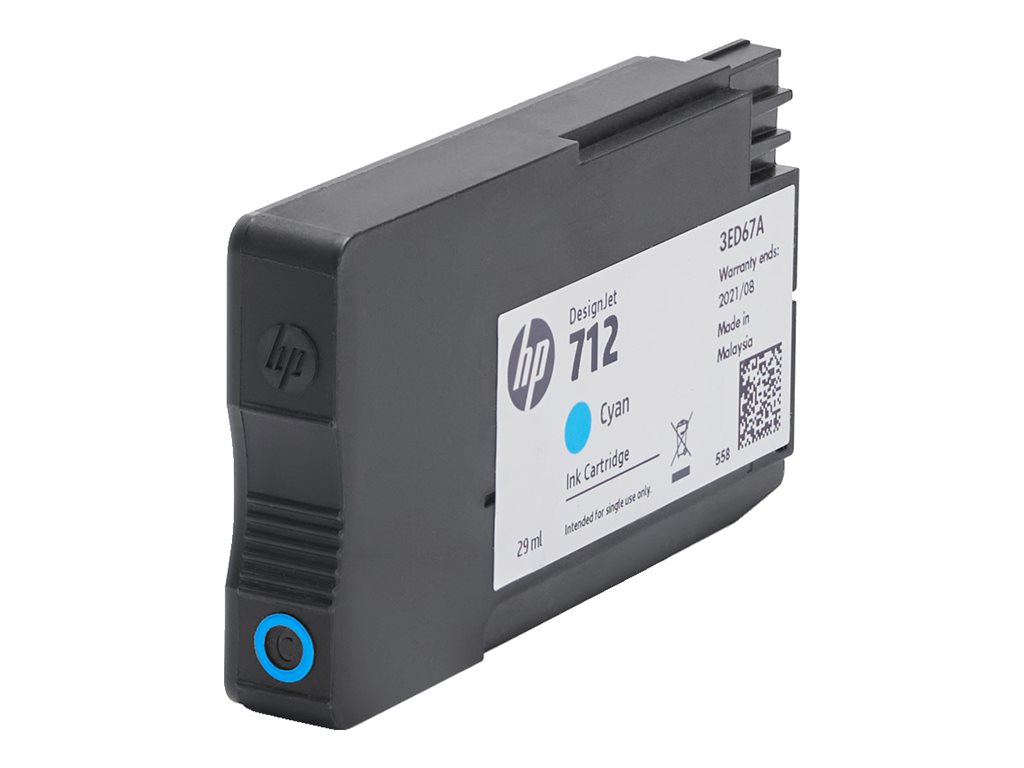 HP 712 - 3er-Pack - 29 ml - Cyan - original -DesignJet - Tintenpatrone - für DesignJet Studio - T210 - T230 - T250 - T630 - T650