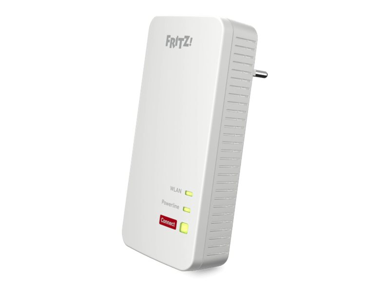 AVM FRITZ!Powerline 1240 AX - Powerline-Adapter 1GbE, HomePlug AV (HPAV)2.0 - Wi-Fi 5 - Wi-Fi 6 - 2,4 GHz - an Wandsteckdose anschließbar