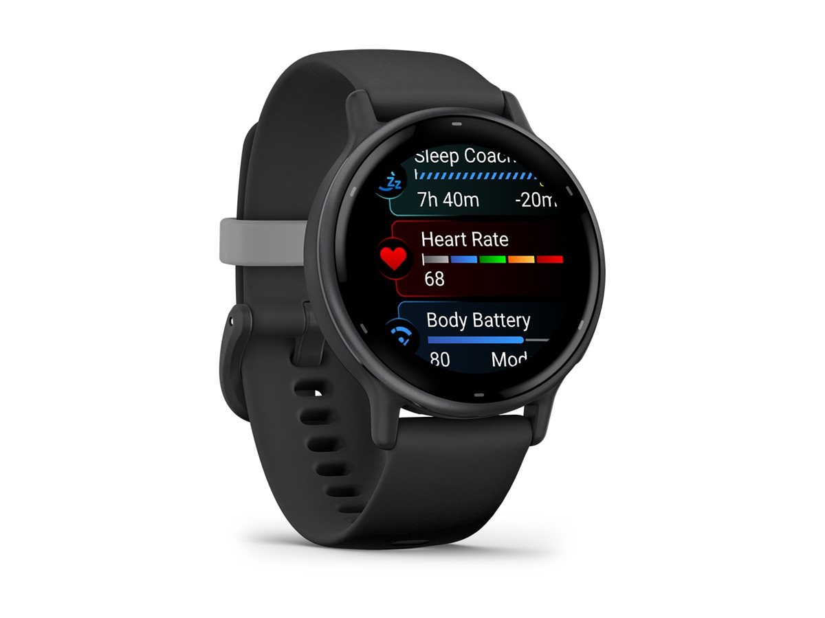 Garmin vívoactive 5 - Schwarz - intelligente Uhr mit Band - Silikon - Handgelenkgröße: 125-190 mm - Anzeige 3.04 cm (1.2")4 GB - Bluetooth - ANT+ - Wi-Fi - 26 g