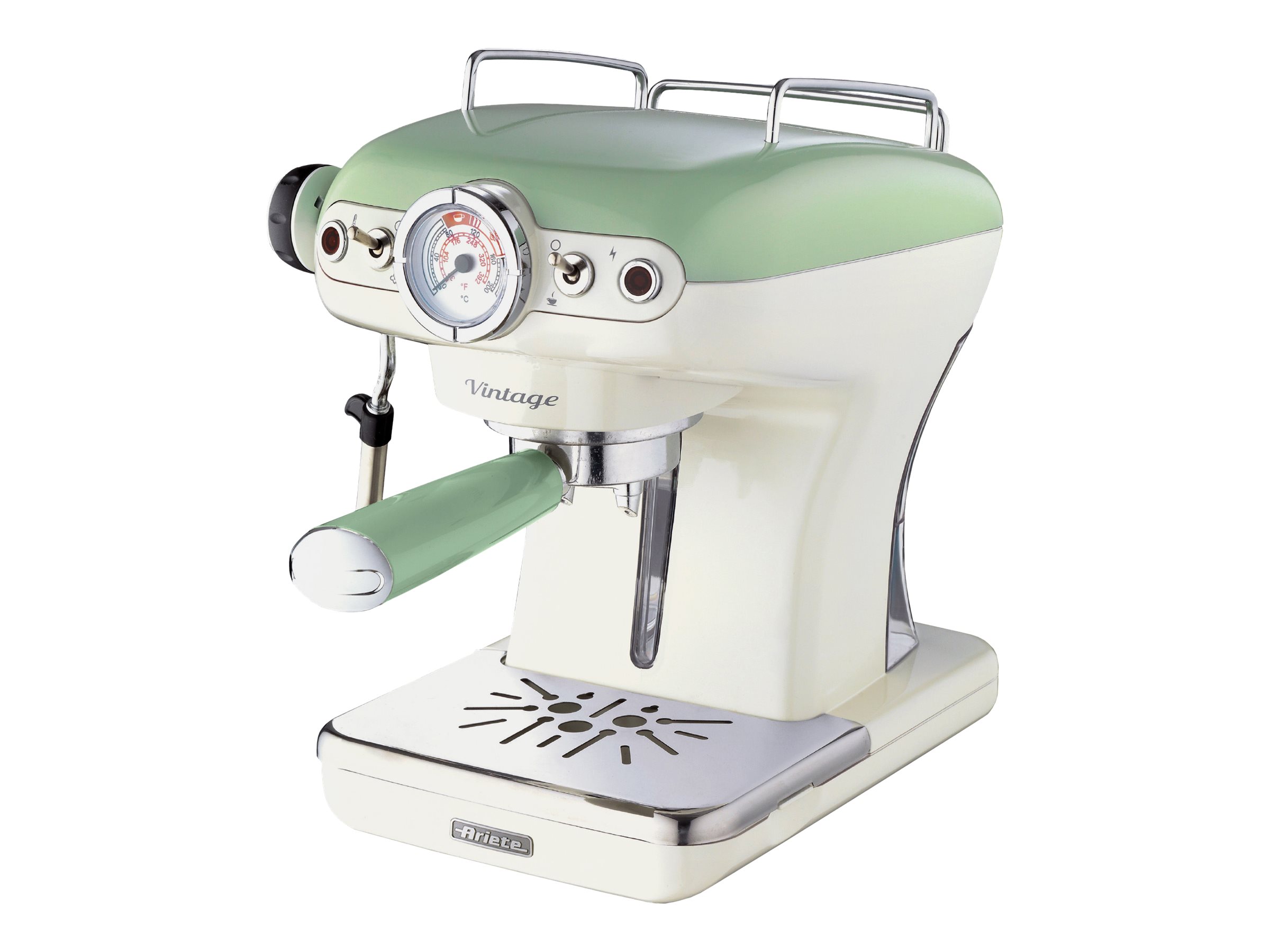 Ariete 1389 Vintage - Kaffeemaschine mit Milchaufschäumer