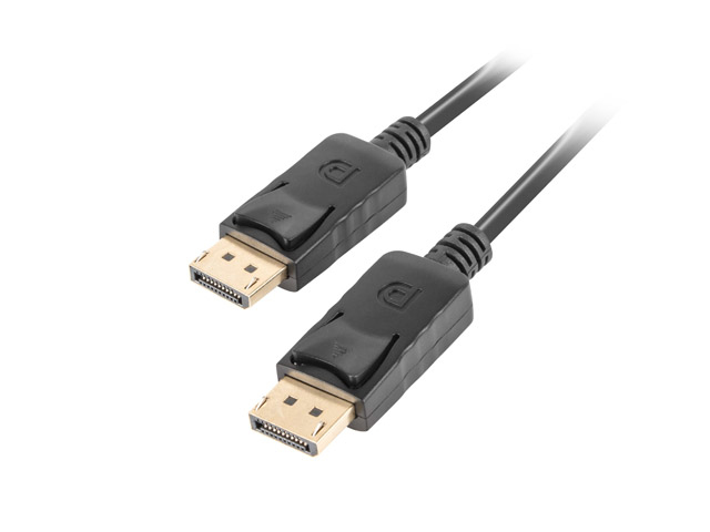 Lanberg DisplayPort-Kabel - DisplayPort (M)eingerastet zu DisplayPort (M) eingerastet - DisplayPort 1.2 - 300 V - 1 m - 4K Unterstützung - Schwarz