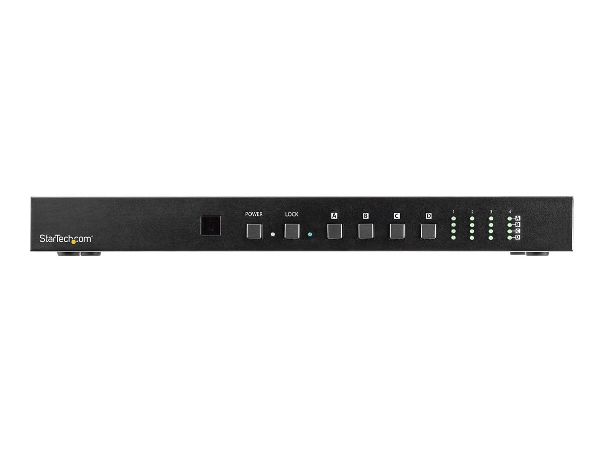 StarTech.com 4x4 HDMI Matrix Switch mit Audio- und Ethernet-Steuerung - 4K 60Hz - HDMI-Switch - Rack-montierbar (VS424HD4K60)Video/Audio-Schalter - Desktop