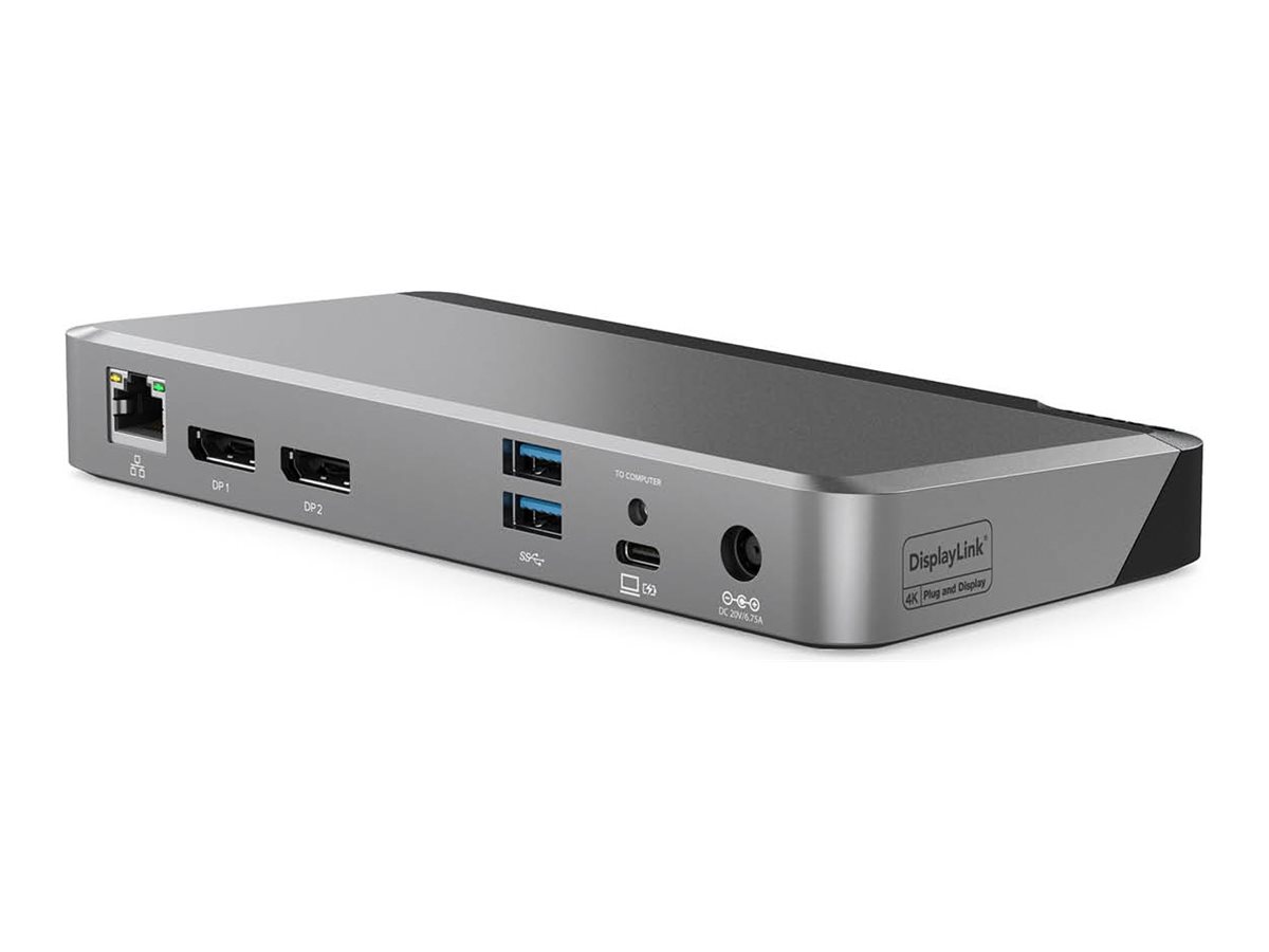 Alogic DX2 - Dockingstation - USB-C - 2 x DP1GbE - 100 Watt