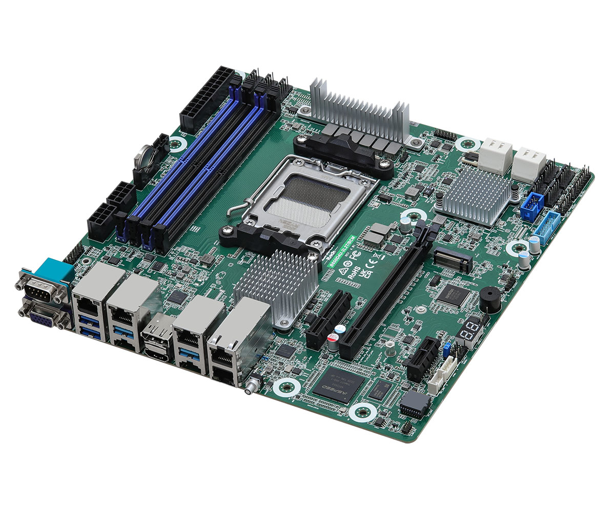 ASRock Rack B650D4U-2L2T/BCM - Motherboardmicro ATX - Socket AM5 - AMD B650E Chipsatz - USB 3.2 Gen 1 - 2 x 10 Gigabit LAN - Gigabit LAN - Onboard-Grafik