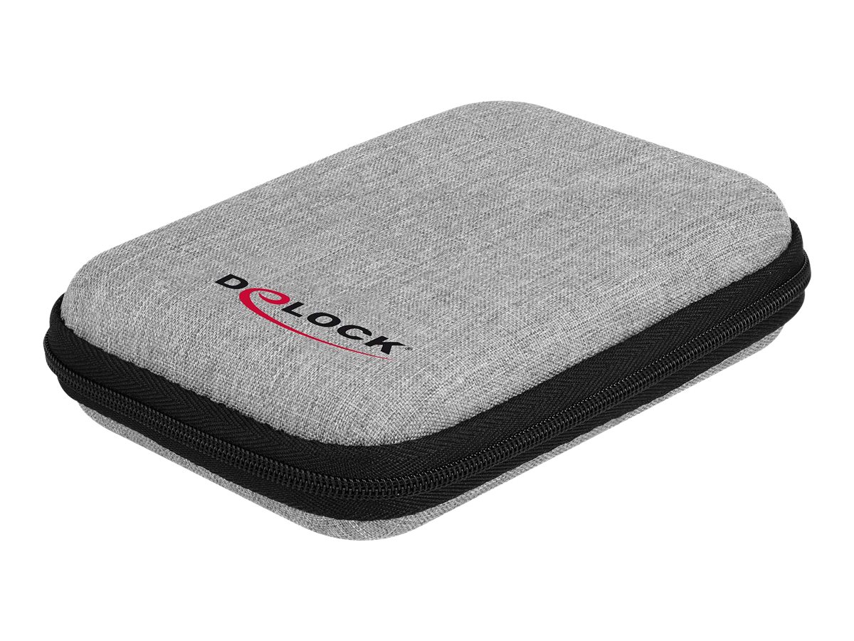 Delock Protection Bag - Festplattenlaufwerk-Schutzgehäuse - Kapazität: 1 Festplatte (2,5")Grau - Schwarz