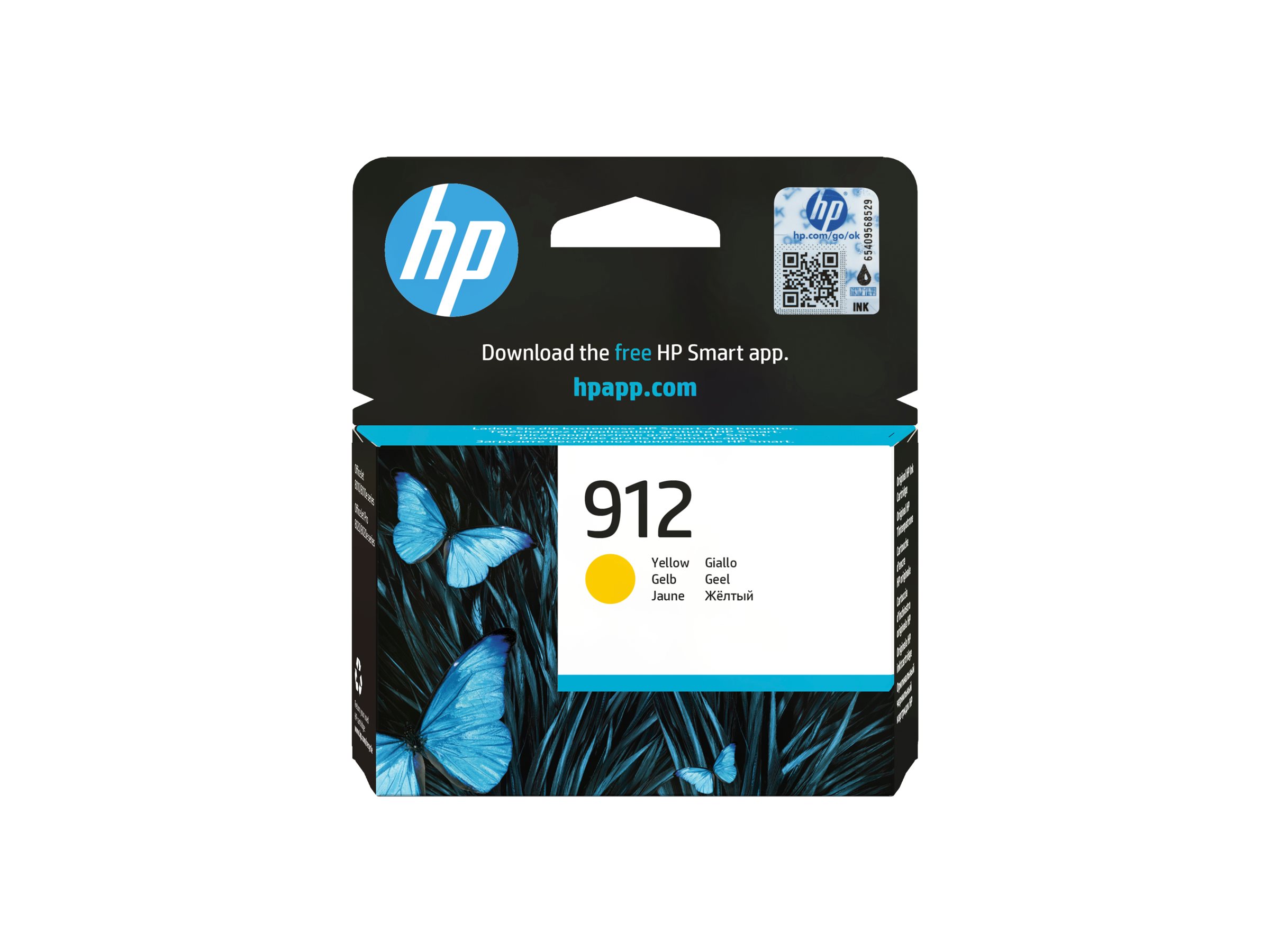 HP 912 Gelb Original Druckerpatrone, Standardertrag, Tinte auf Pigmentbasis, 2,93 ml, 315 Seiten, 315 Seiten, 1 Stück(e)Yellow - 2,93 ml
