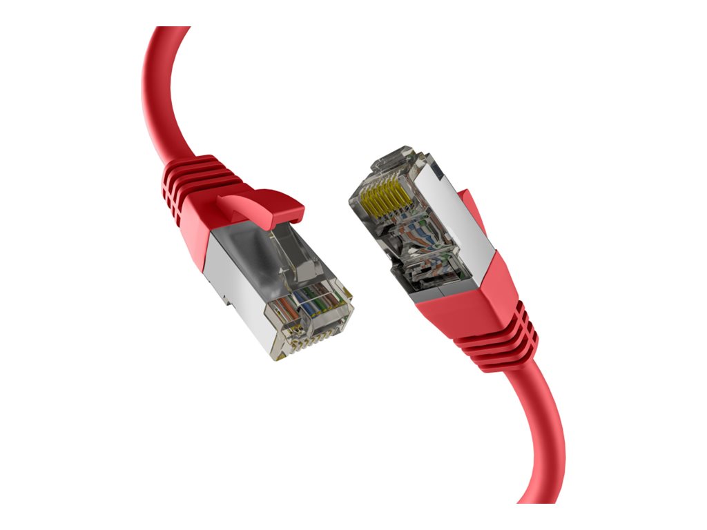M-CAB EFB-Elektronik - Patch-Kabel - RJ-45 (M) zu RJ-45 (M)25 cm - 6.2 mm - S/FTP - PiMF - CAT 8.1 - geschirmt - halogenfrei - geformt - verseilt - Knickschutzmanschette - 40-Gigabit-Ethernet - Stecke
