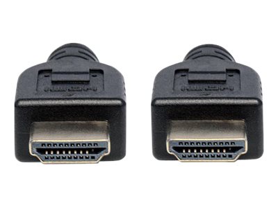 Manhattan HDMI Cable with Ethernet (CL3 rated, suitable for In-Wall use), 4K@60Hz (Premium High Speed)1m - Male to Male - Black - Ultra HD 4k x 2k - In-Wall rated - Fully Shielded - Gold Plated Contac