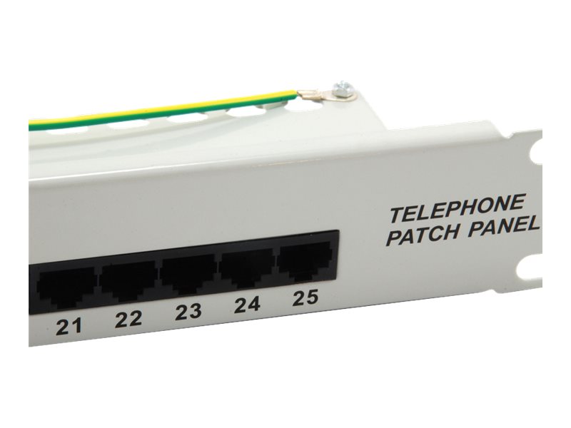 Equip Pro ISDN - Patch Panel - CAT 3 - RJ-45 X 25 - Hellgrau - 1U - 48.3 cm (19")25-Port Cat.3 RJ45 ISDN Patch Panel - hellgrau