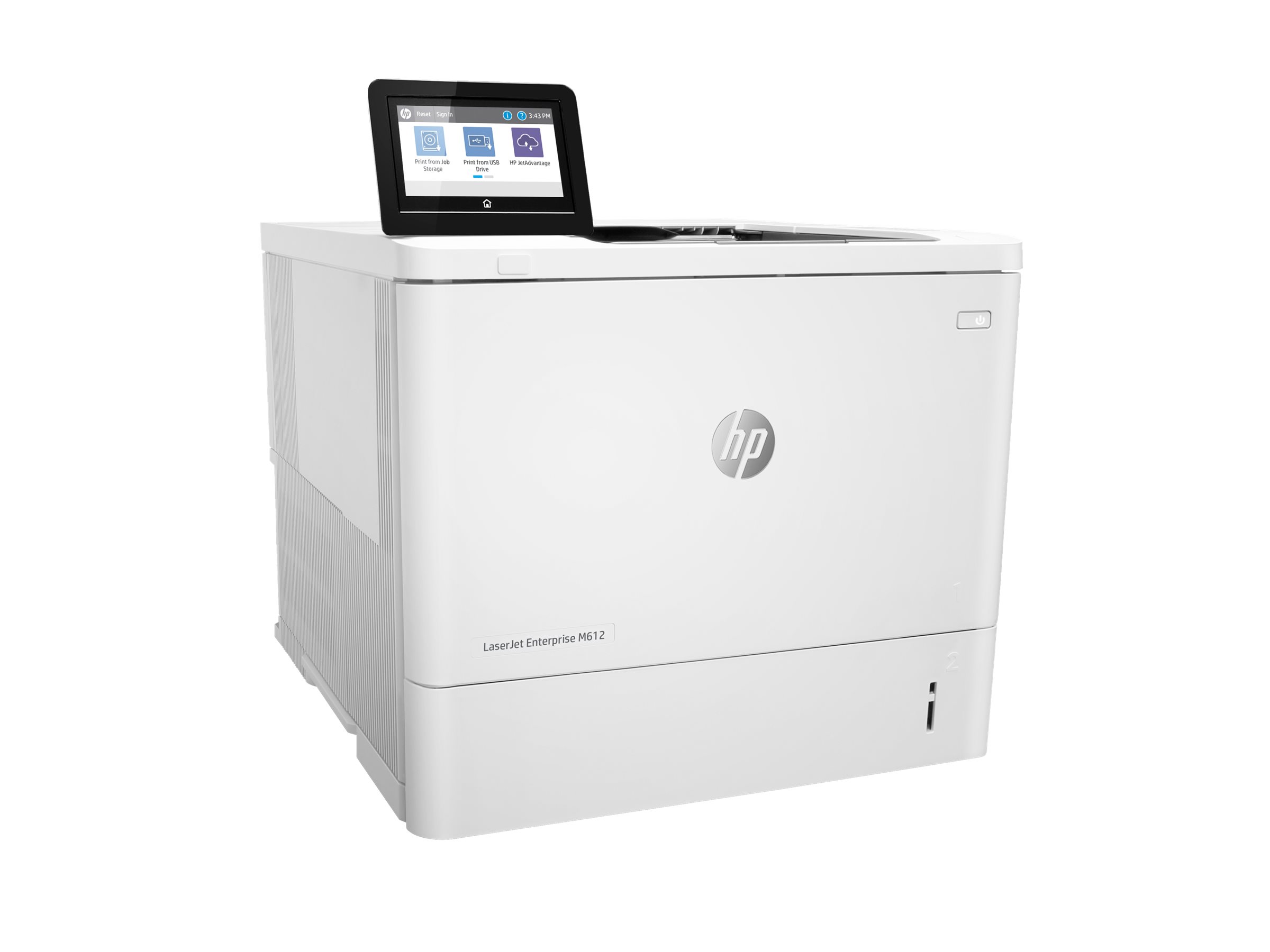 HP LaserJet Enterprise M612dn - Drucker - s/wDuplex - Laser - A4/Legal - 1200 x 1200 dpi - bis zu 71 Seiten/Min. - Kapazität: 650 Blätter - USB 2.0 - Gigabit LAN - USB 2.0-Host