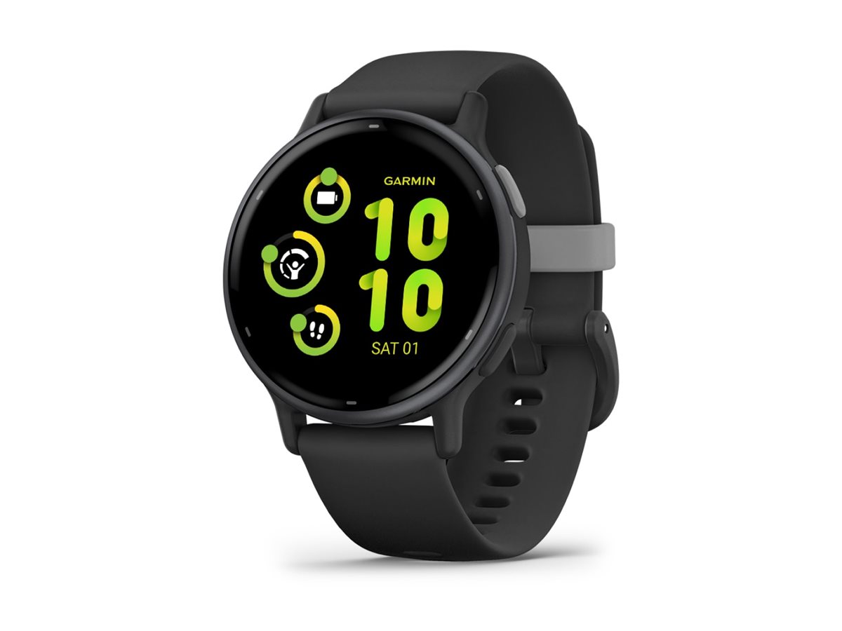 Garmin vívoactive 5 - Schwarz - intelligente Uhr mit Band - Silikon - Handgelenkgröße: 125-190 mm - Anzeige 3.04 cm (1.2")4 GB - Bluetooth - ANT+ - Wi-Fi - 26 g