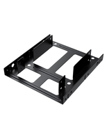 GrauGear G-CV-25T35, 8,89 cm (3.5 Zoll), Speicherlaufwerkbehälter, 2.5 Zoll, Schwarz, 102 mm, 115 mm2x 2,5“ HDD/SSD auf 3,5“ Schacht Konverter