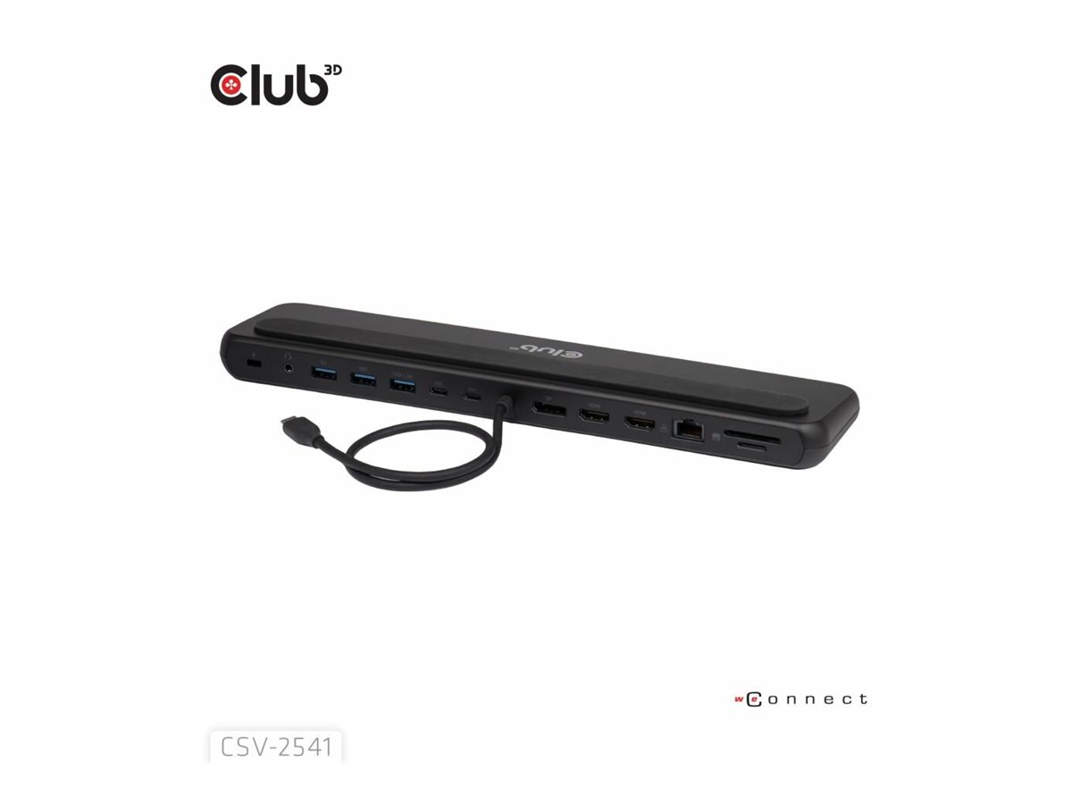 Club 3D 12-1 USB-C® Triple Display PD3.0 100W Dockingstation + LadegerätUSB-C - 2 x HDMI - DP - 1GbE