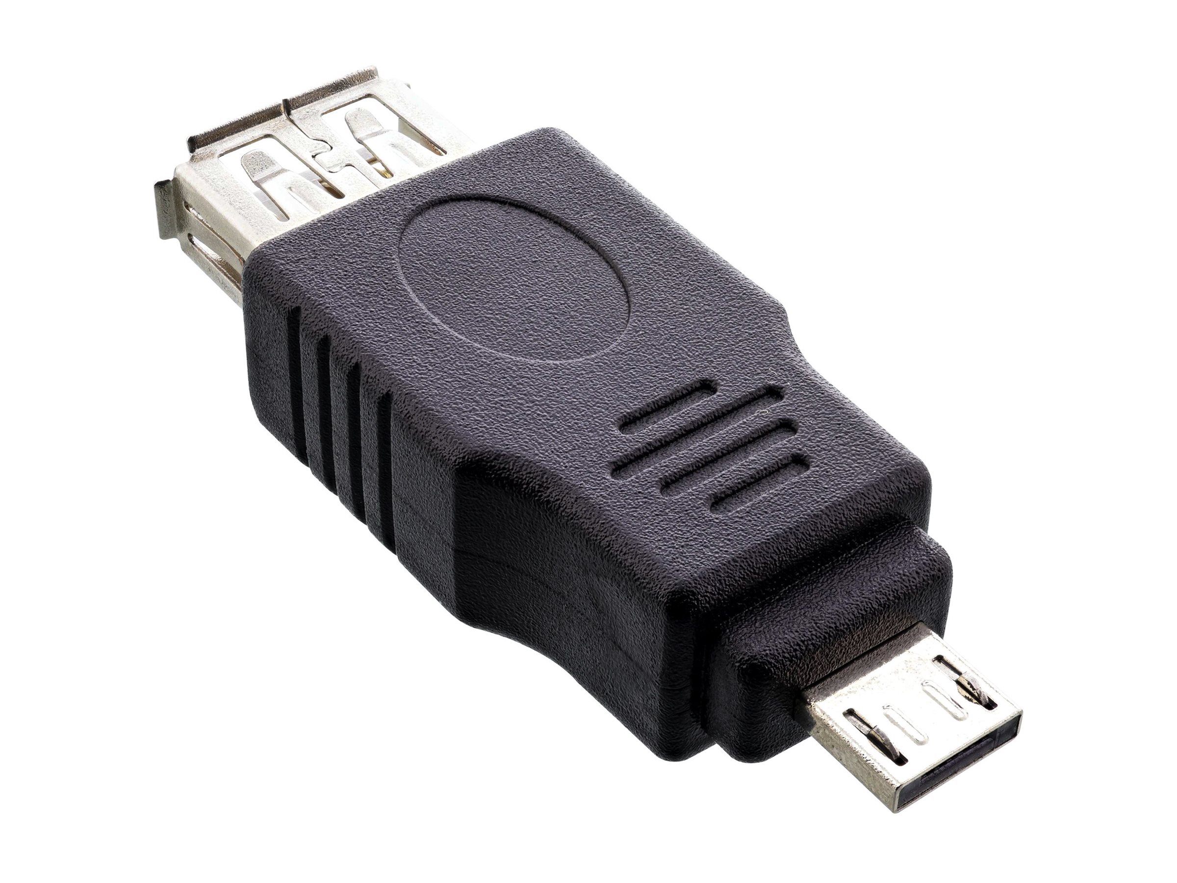 InLine Micro-USB Adapter - Micro-A Stecker an USB A Buchsezu USB (W)