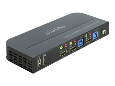 Delock HDMI KVM Switch 4K 60 Hz with USB 3.0and Audio - KVM-/Audio-/USB-Switch - 2 x KVM/Audio/USB - 1 lokaler Benutzer - Desktop