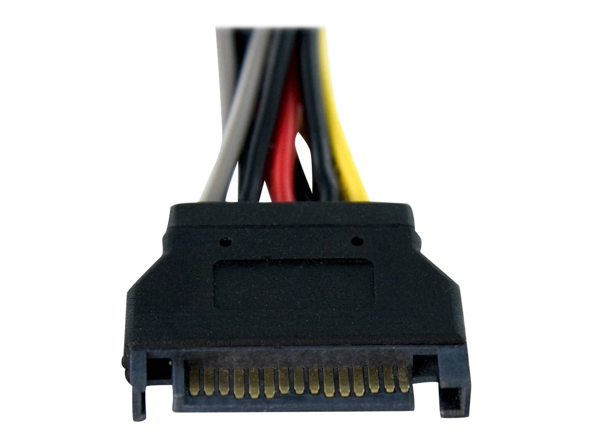 StarTech.com SATA Y-Stromkabel Power Cable Splitter S-ATA Powerkabel (15pin)Verteilerkabel - 1 x SATA Power (Stecker) 2 x SATA (Buchse) - Netz-Splitter - SATA-Stromstecker (M) zu SATA-Stromstecker (W)