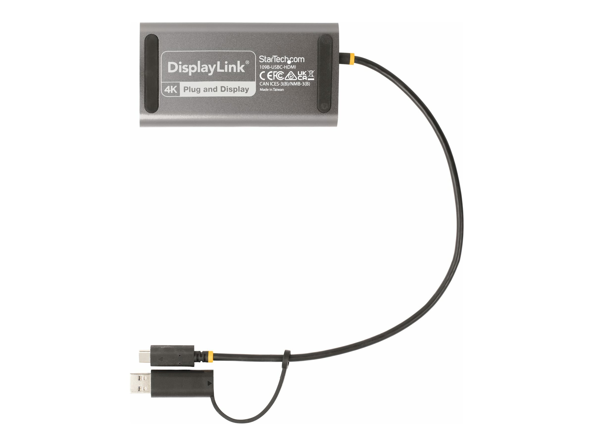 StarTech.com Startech USB-C Dual HDMI Adapter - USB-C/USBauf 2x 4K HDMI - 100W PD - Videoadapter - TAA-konform - USB Typ A - USB-C männlich zu 2 x 19 pin HDMI Type A - USB-C weiblich - 30 cm - Grau -