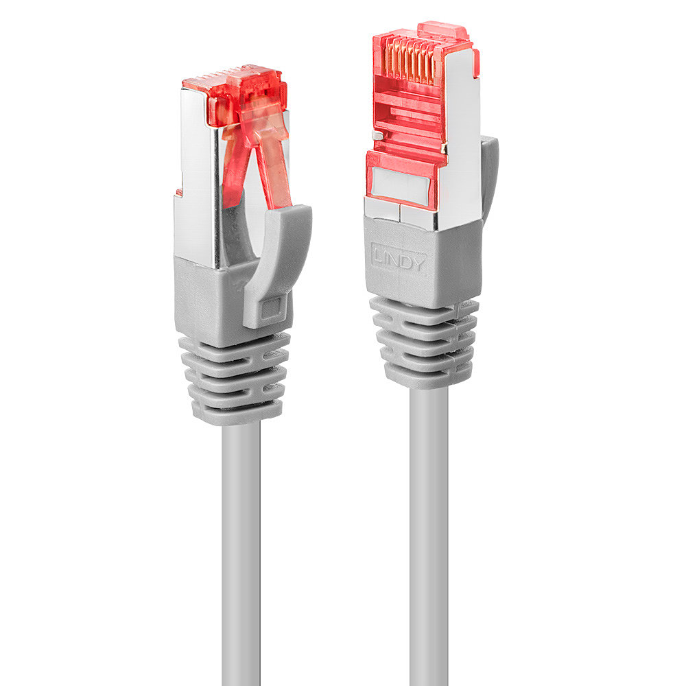 Lindy Patch-Kabel - RJ-45 (M) zu RJ-45 (M)10 m - SFTP - PiMF - CAT 6e - ohne Haken - Grau
