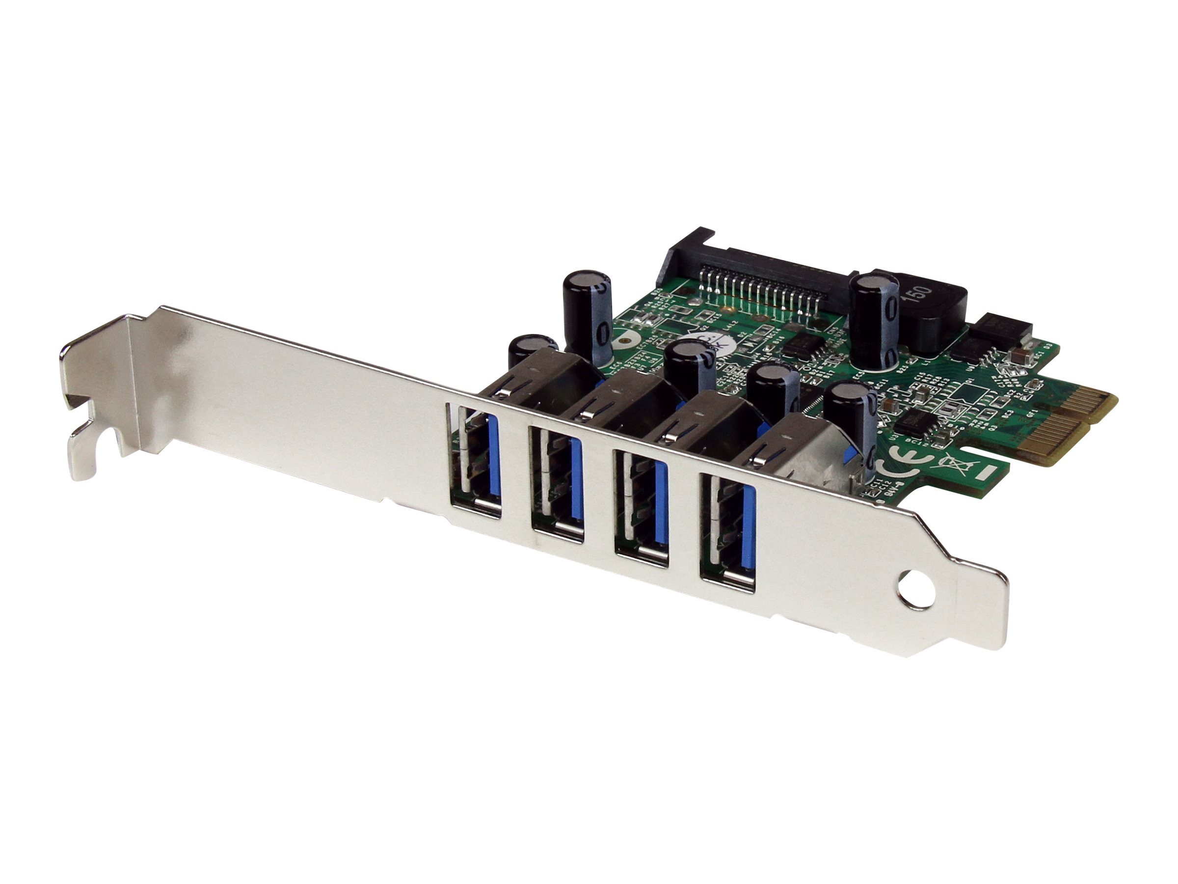 StarTech.com Startech 4 Port PCI Express USB 3.0 SuperSpeedSchnittstellenkarte mit UASP - SATA Strom - PCIe 4x USB 3.0 mit SATA-Anschluss - USB-Adapter - PCI Express x1 - USB 3.0 x 4 - für P/N: BNDTB1
